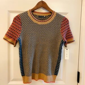 Anthropologie Knit Short Sleeve Top